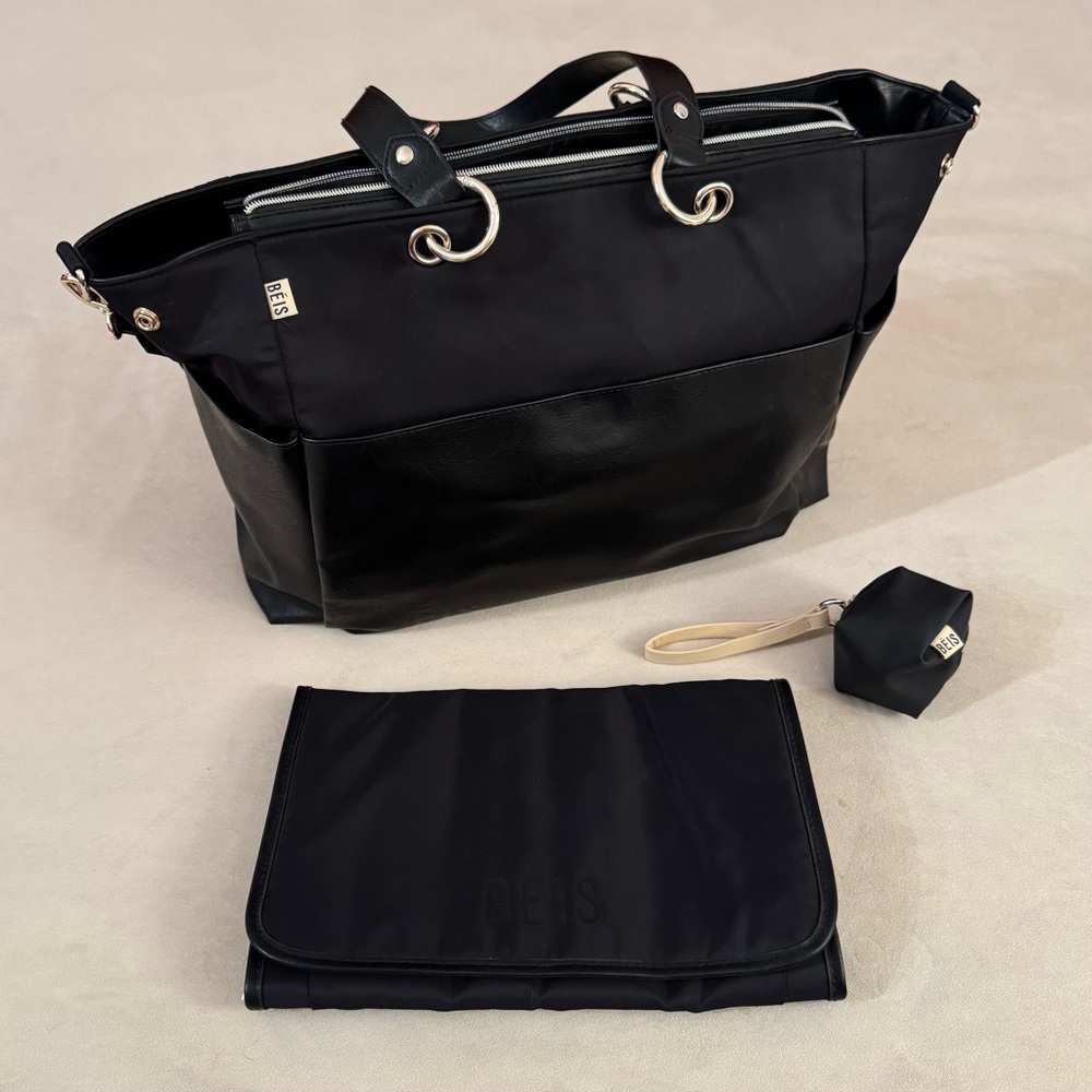 Beis Diaper Travel Tote Bag Black
